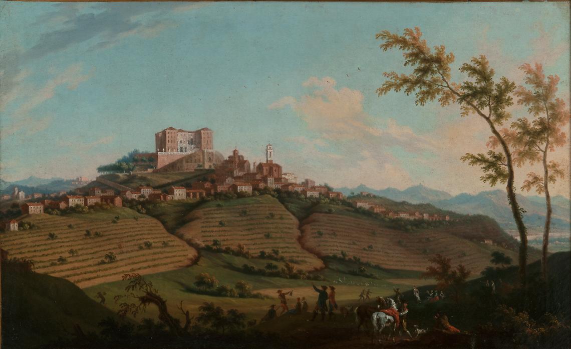 V. Amedeo e A. Cignaroli_Veduta di Govone, fine XVIII sec., olio su tela - © ph. Paolo Robino