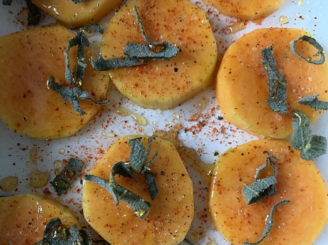 Zucca al forno con miele