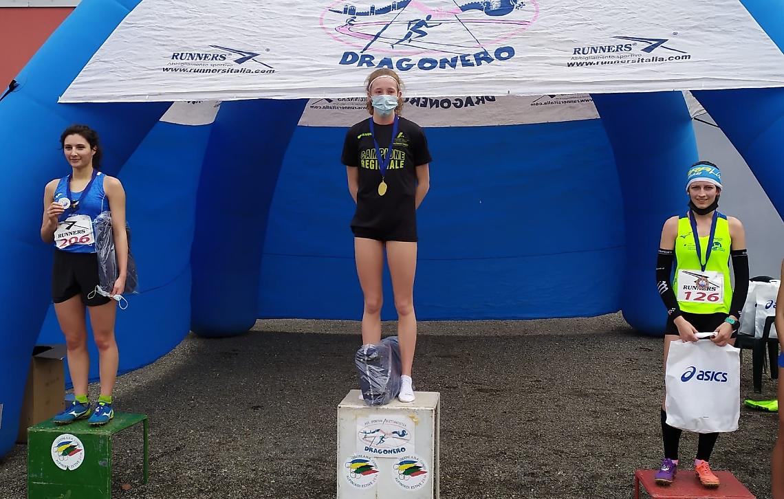 Podio 4 Km Allieve Adele Roatta Campionessa Regionale