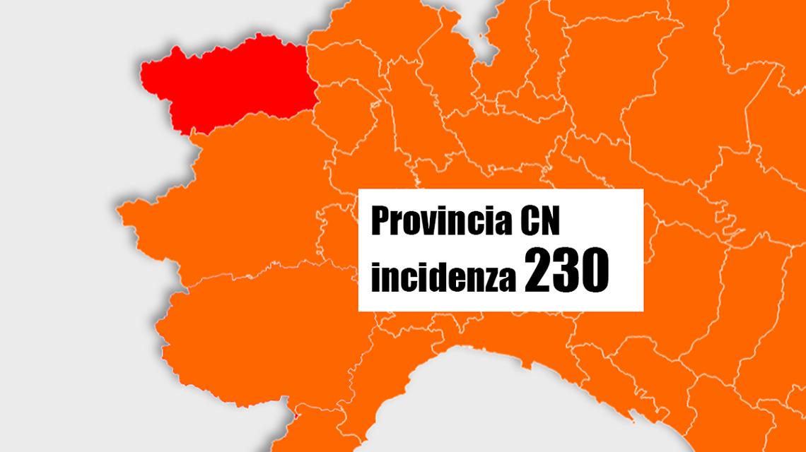 provincia cuneo torna zona arancione
