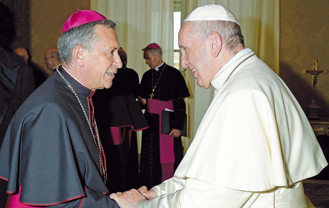 Egidio Miragoli e Papa Francesco © Servizio Fotografico Vatican Media