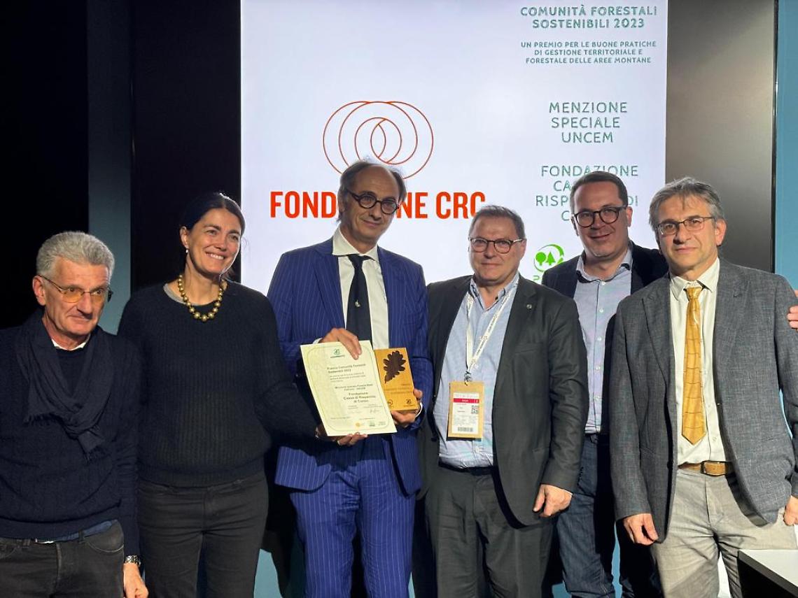 Consegna Menzione Speciale Premio Comunità Forestali Sostenibili Fondazione CRC