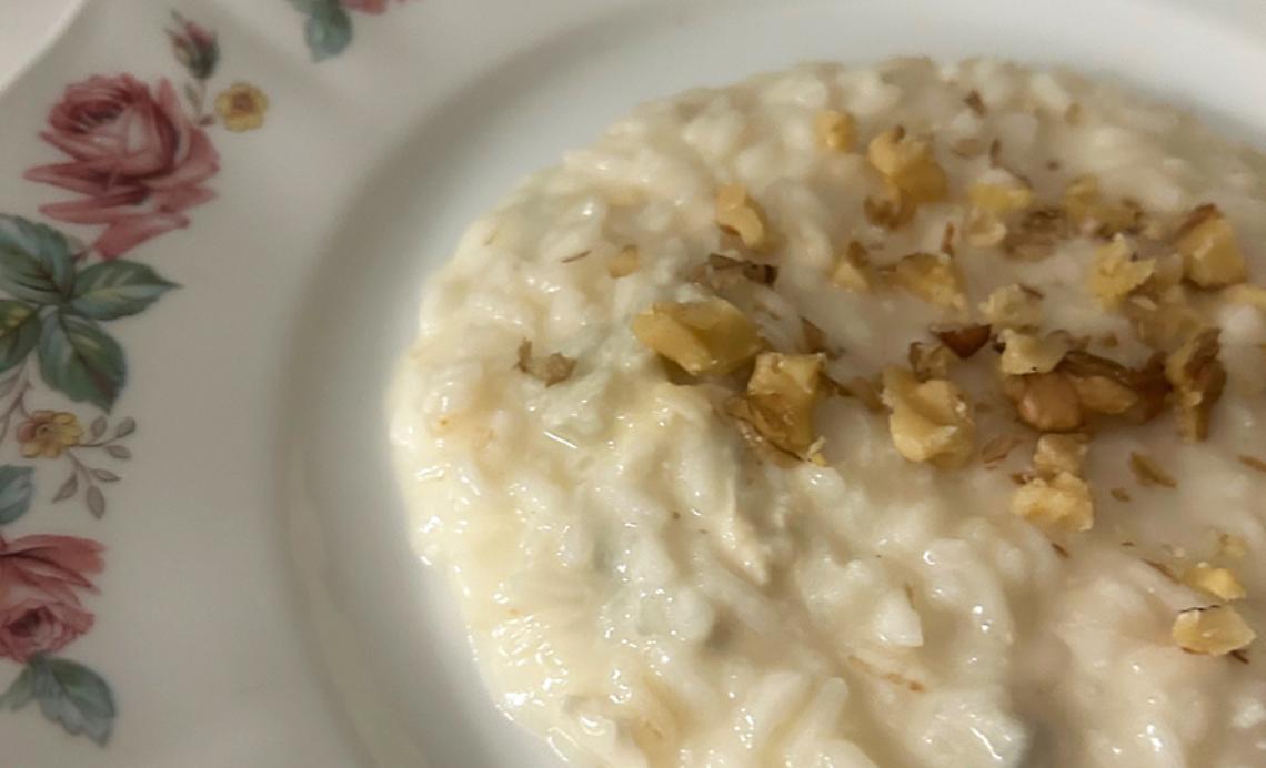 Risotto blu e noci