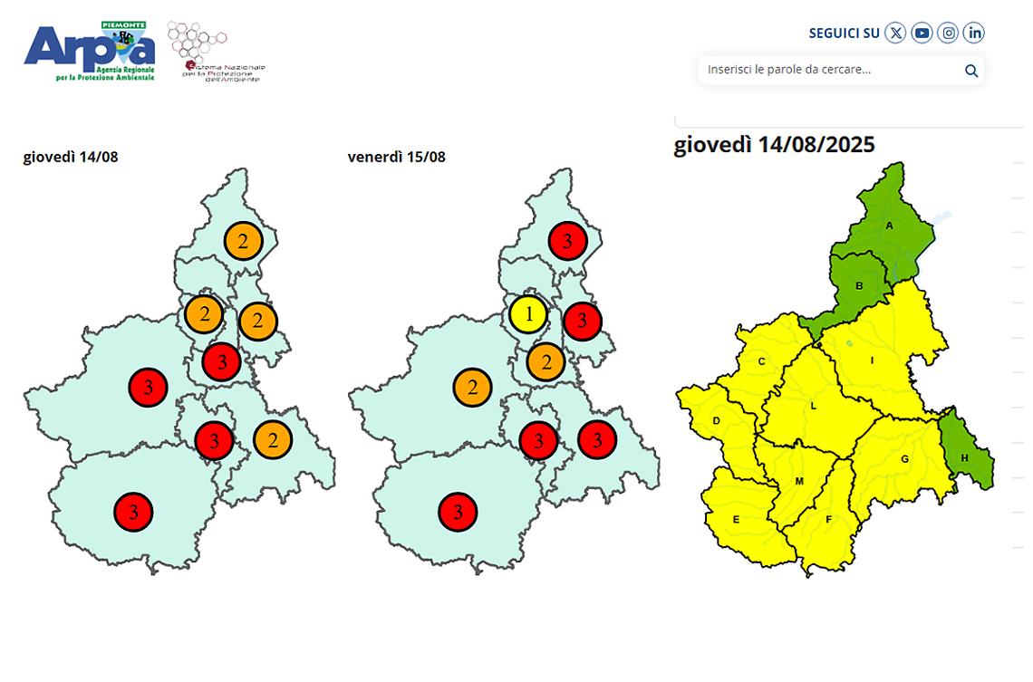 Ferragosto di fuoco... vigilia di temporali: allerta meteo e "bollino rosso"