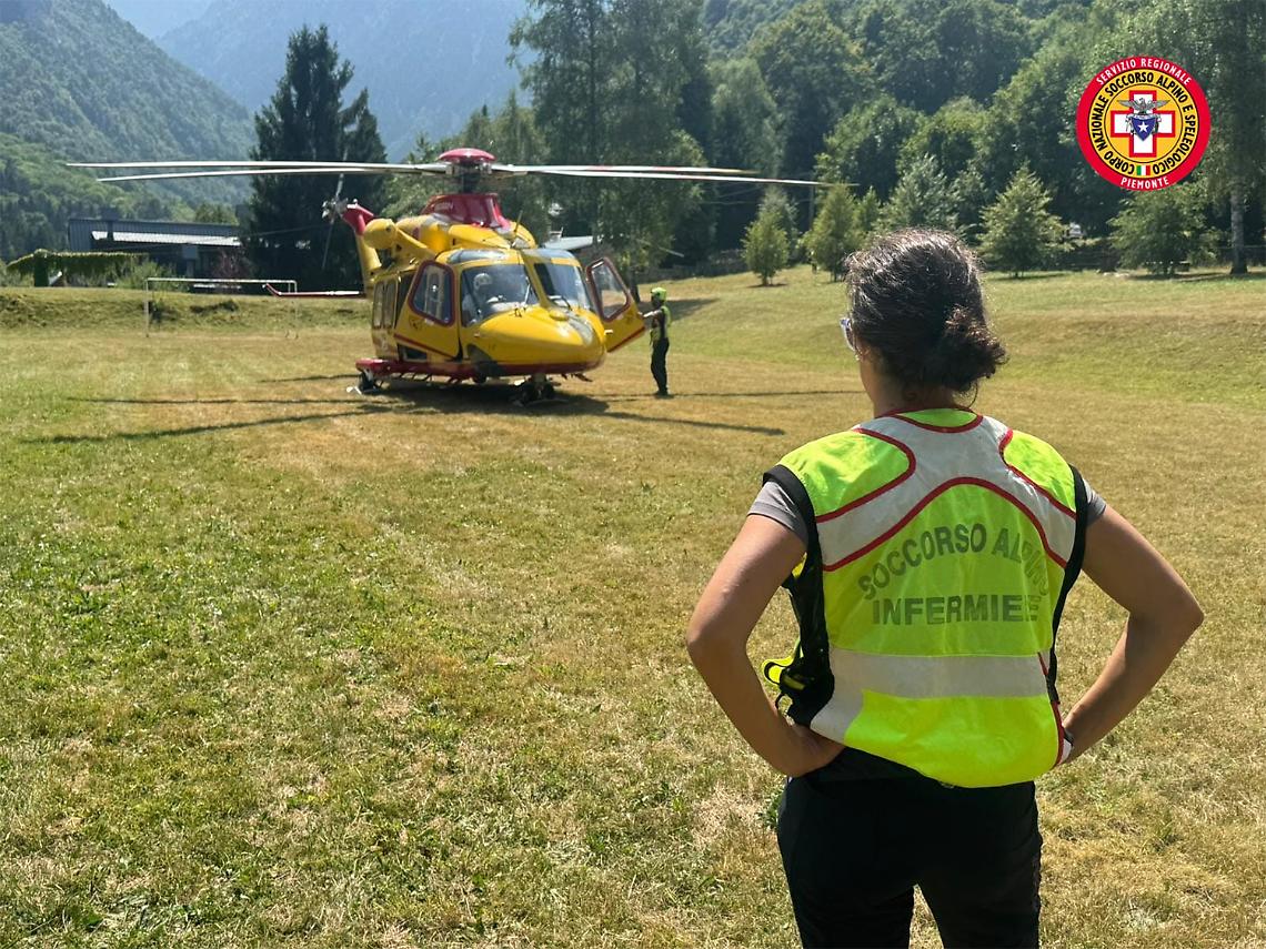 Punto da insetti, va in shock anafilattico: salvato dal Soccorso Alpino