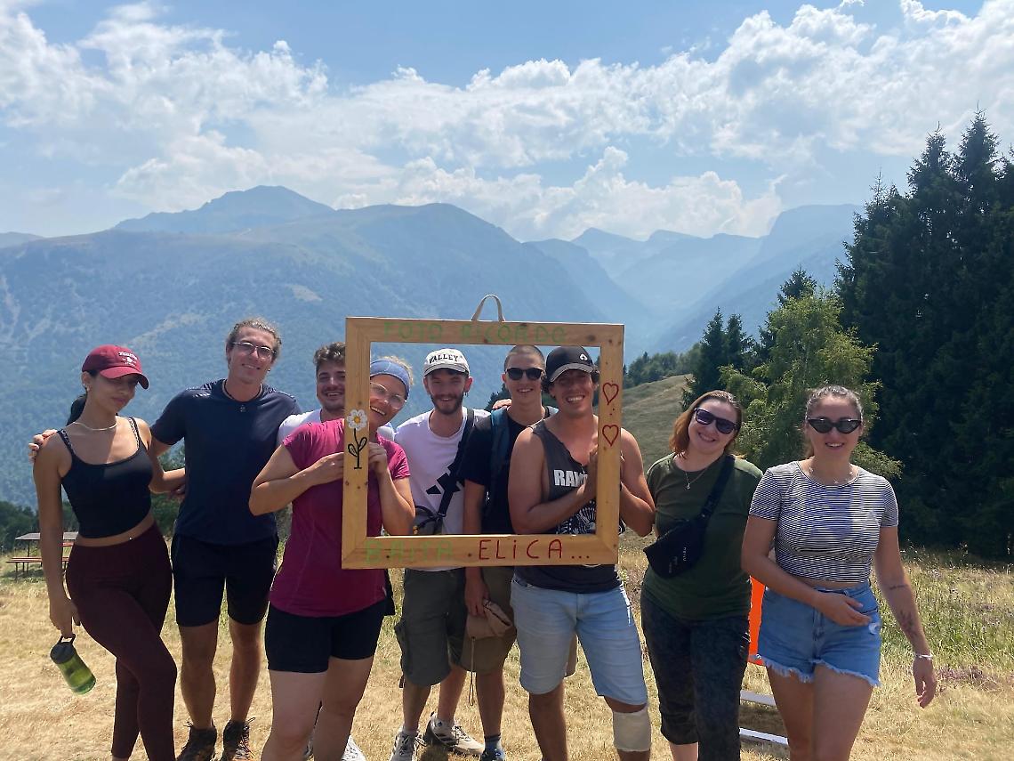 I group-leaders presso la baita Elica
