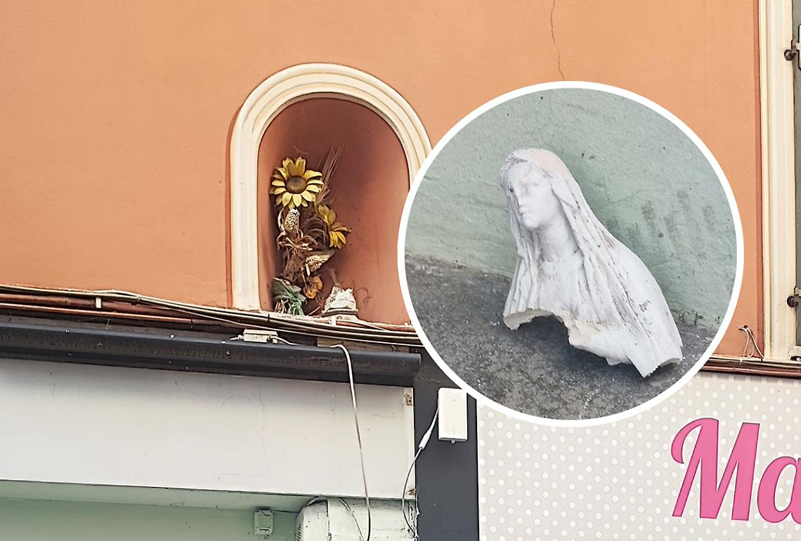 Danneggiata la "Madonnina" in via Beccaria