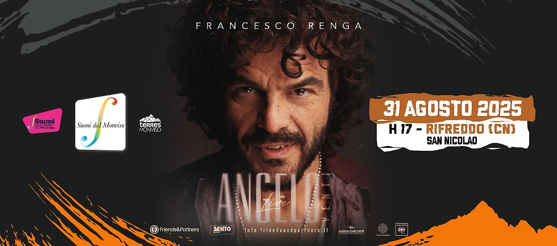 Domenica 31 agosto Francesco Renga in concerto a "Suoni delle Terre del Monviso"
