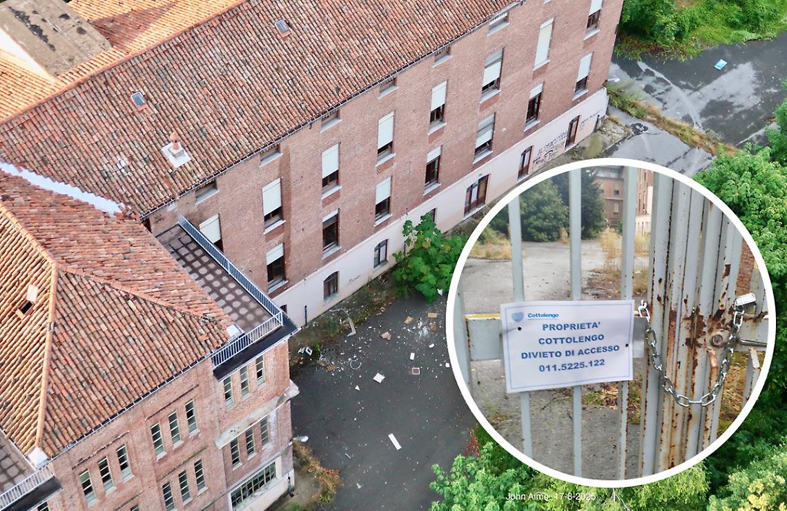 Ex Cottolengo: dopo le foto degli atti vandalici nuovo cartello e lucchetto