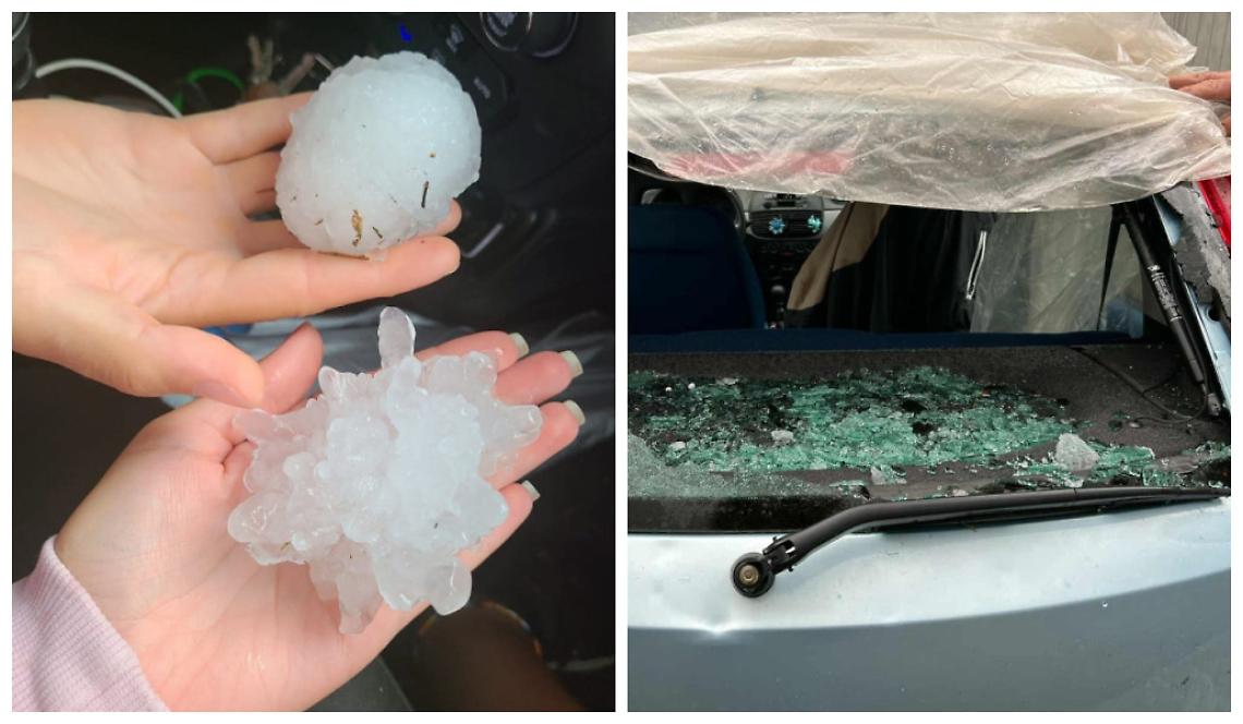 Grandine come "palle da tennis": auto distrutte e tetti danneggiati tra Ivrea e Pavone Canavese