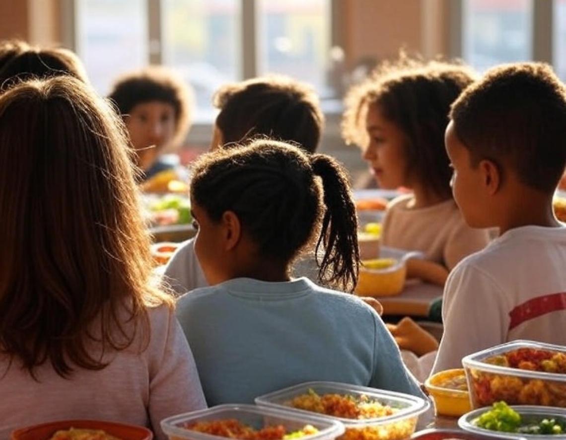 la mensa delle scuole cebane gestita dal CFP