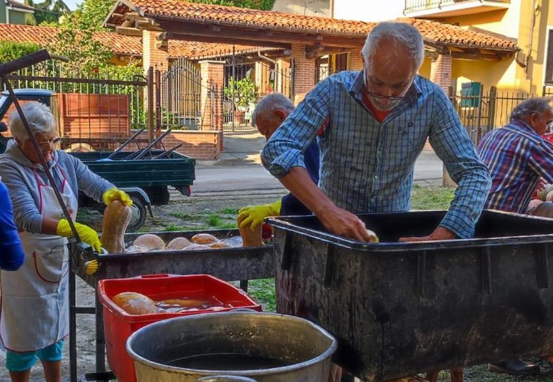 Appena lavate e pronte a brillare: migliaia di zucche aspettano la grande Fiera