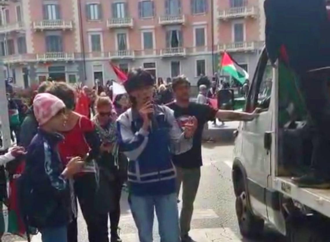 VIDEO - L'intervento degli studenti di Mondovì al corteo di Cuneo per Gaza e la Flotilla