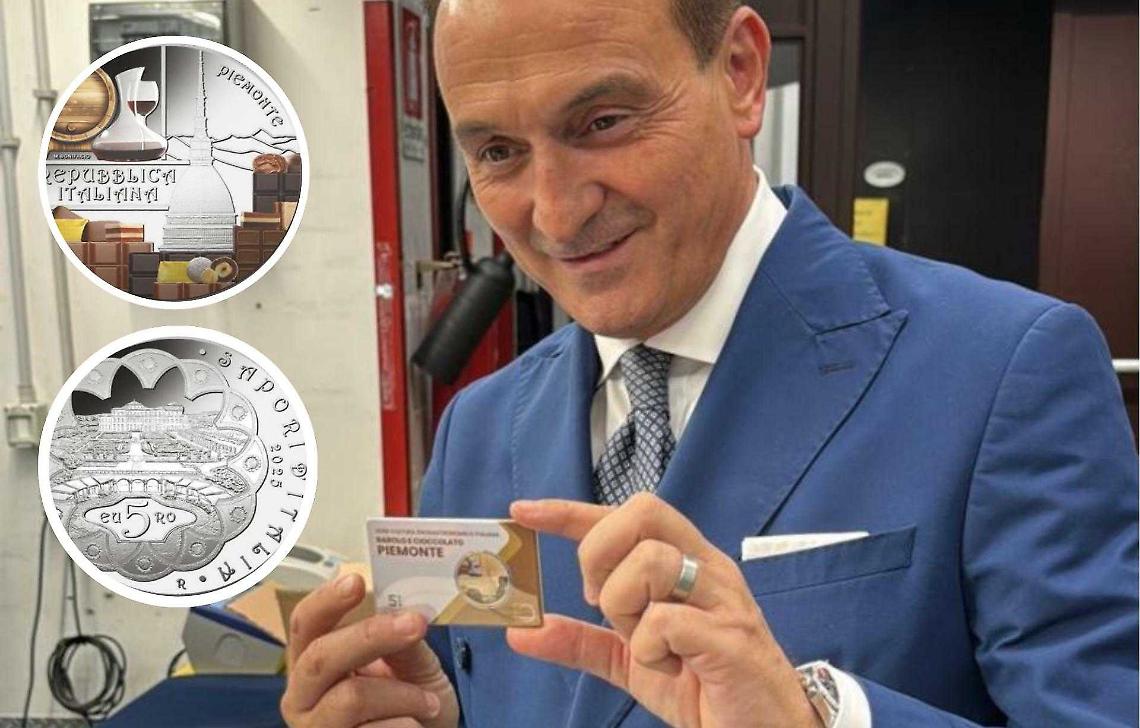 Barolo, gianduiotti e Mole: il Piemonte finisce sulla moneta da 5 euro