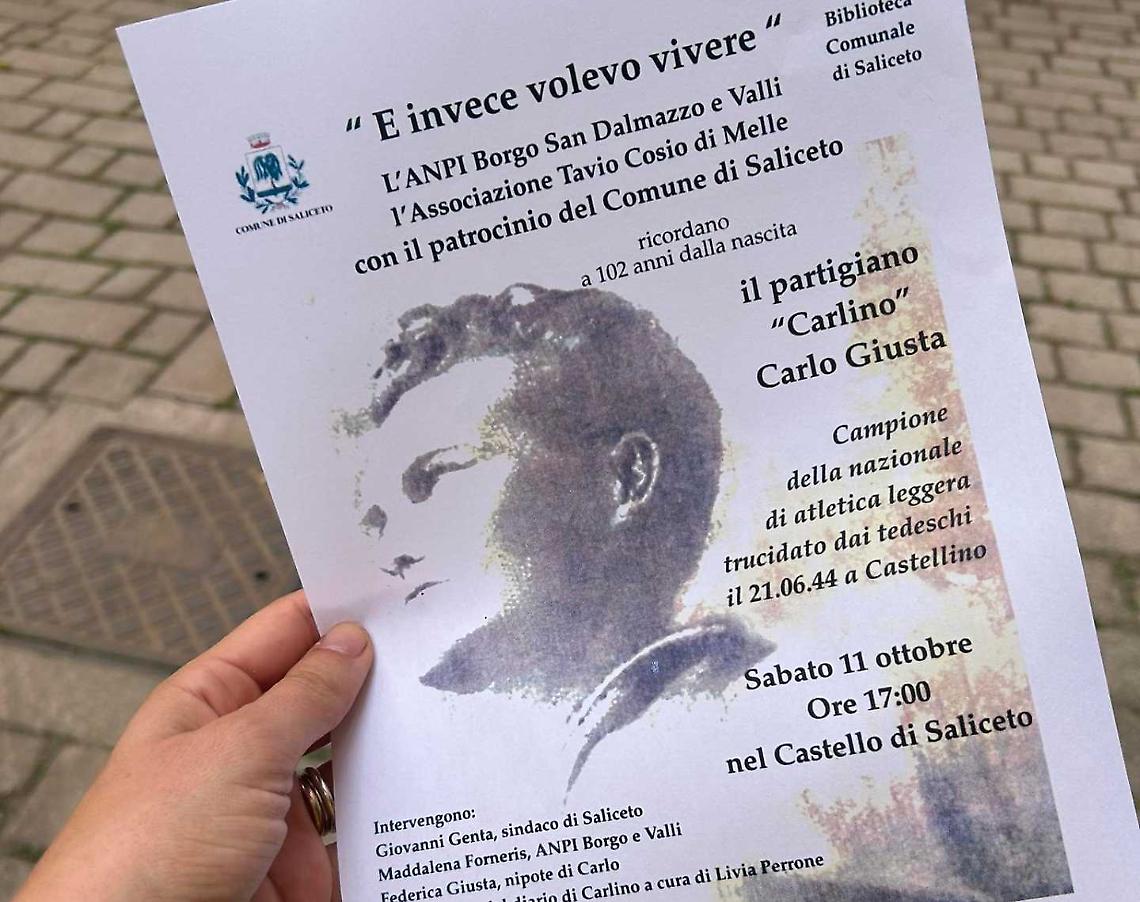 “E invece volevo vivere”, nel ricordo del partigiano Carlo Giusta