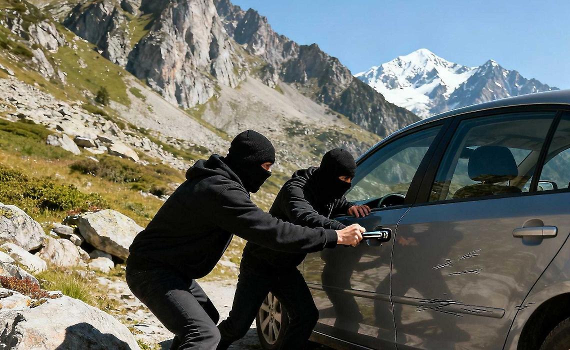 Malintenzionati prendono di mira due auto su sentieri di montagna