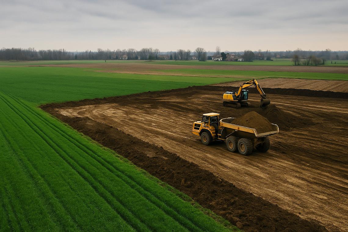 Consumo del suolo: in Granda ogni settimana spariscono oltre tre campi da calcio