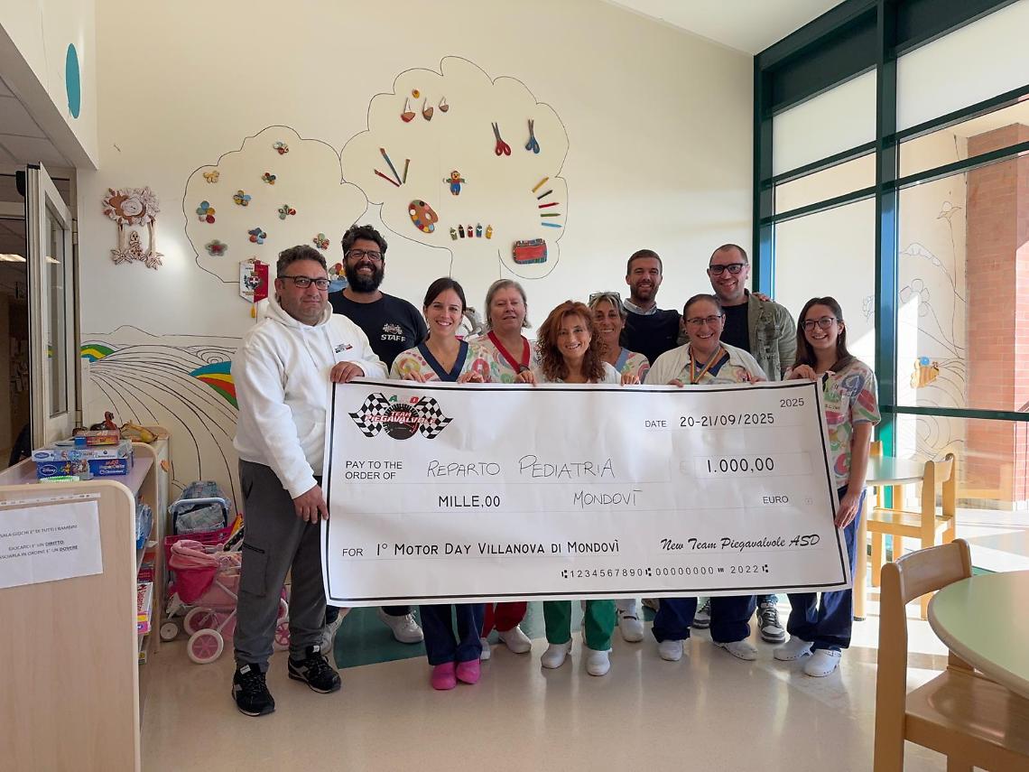 Villanova accende i motori della solidarietà: il ricavato del "Motor Show" alla Pediatria e alla Casa di riposo "Don Rossi"