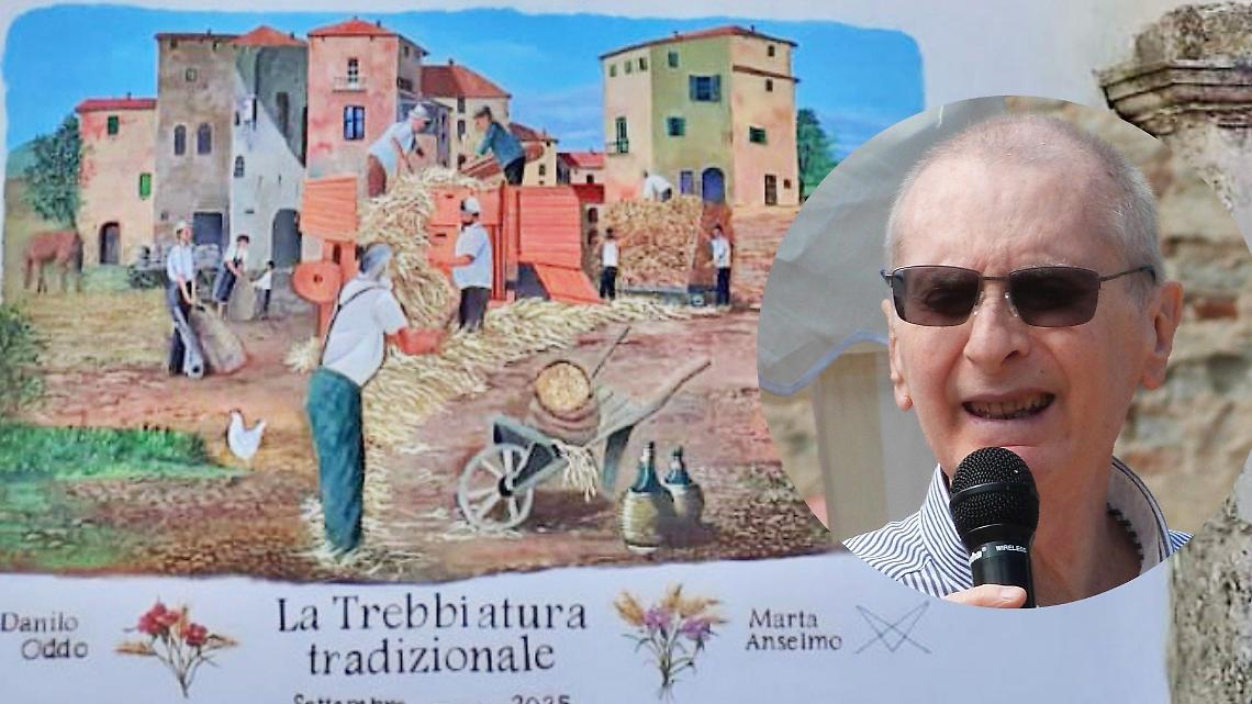 Quando il grano diventa arte: il murales che racconta la trebbiatura