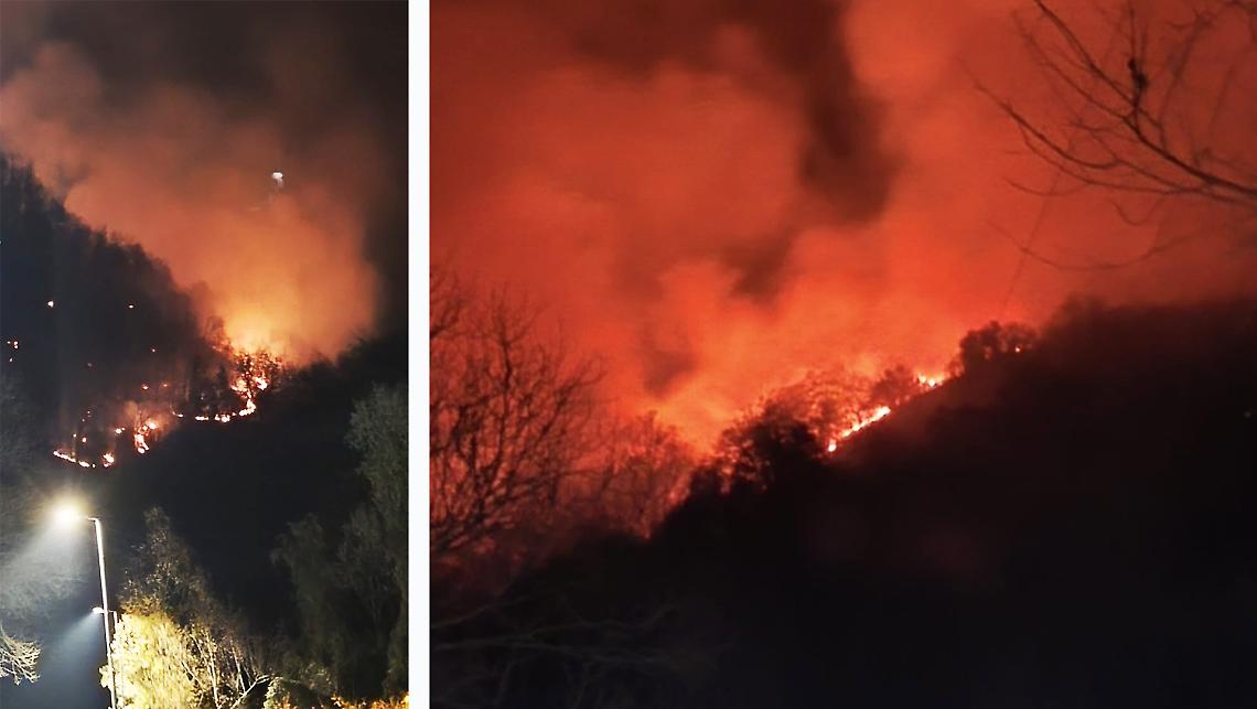 Paura a Miroglio: vasto incendio nei boschi, si cerca ancora il 71enne disperso