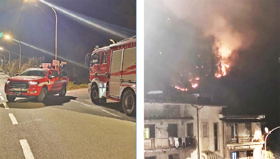 Fiamme nei boschi:  disperso un 71enne