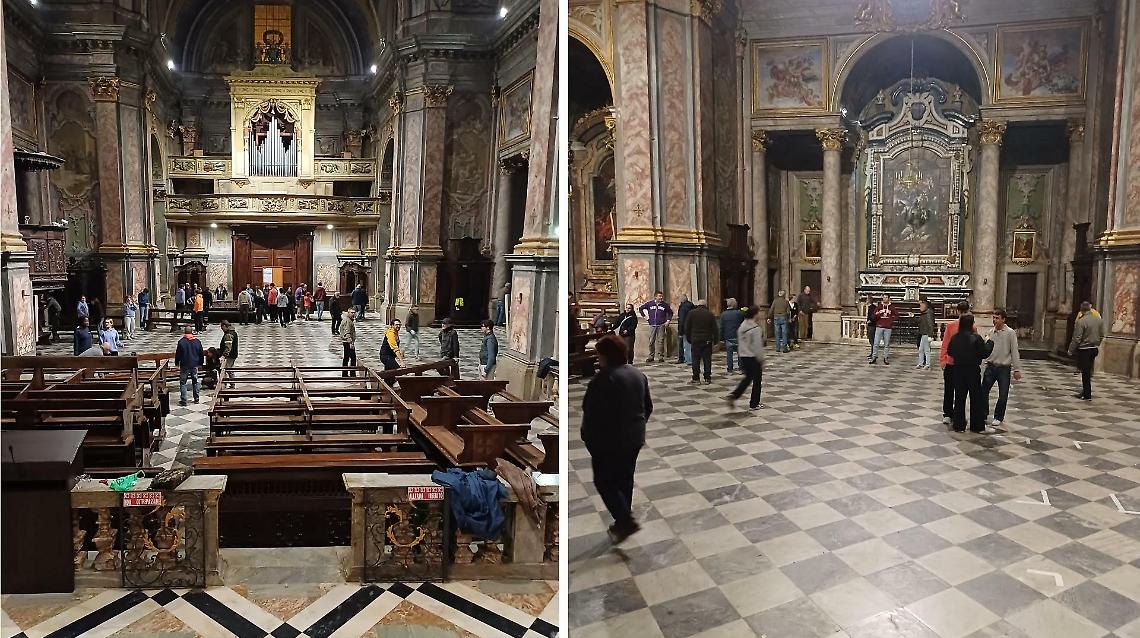 I volontari "smontano" la chiesa, che chiude per lavori