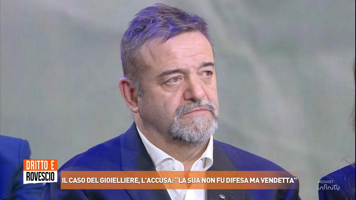 Intervento di Silvio Bessone su Rete 4, a difesa di Mario Roggero, gioielliere condannato