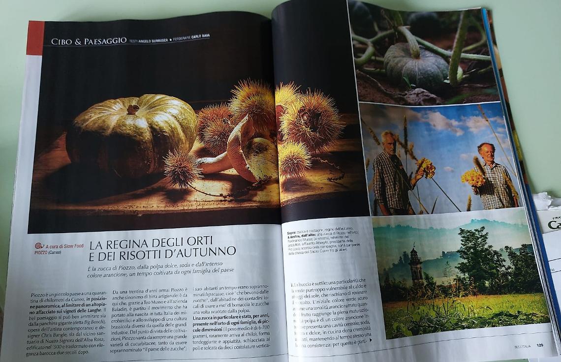 Vetrina nazionale per la capitale della Zucca: Piozzo conquista "Bell'Italia"