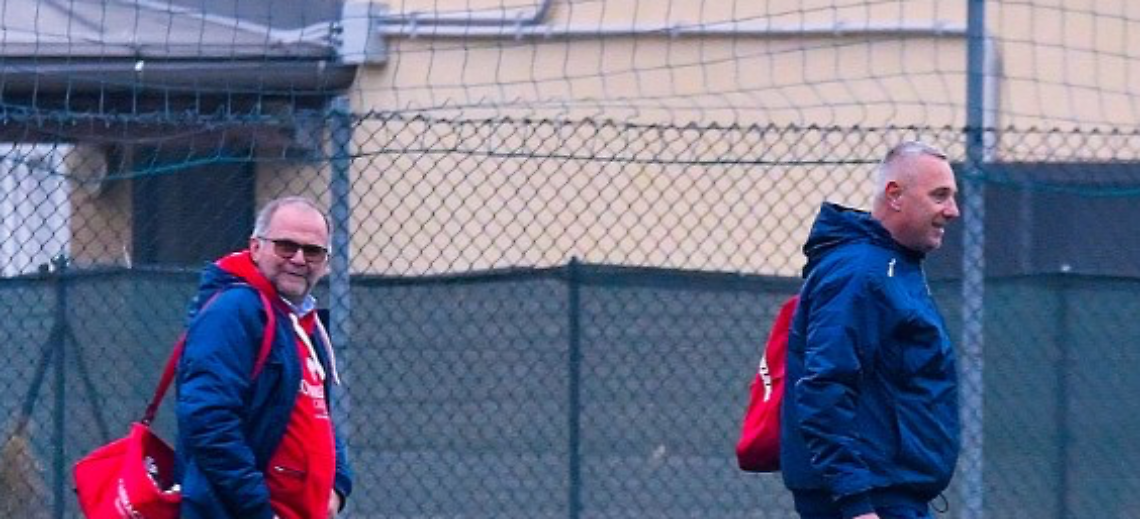 Il dimissionario mister Capello e il Presidente Sandro Curti