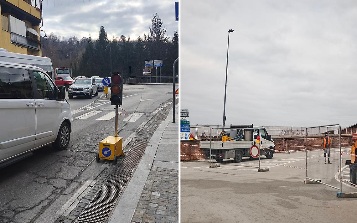 Giorni di cantieri: semaforo in corso Statuto, chiusa via Tortora