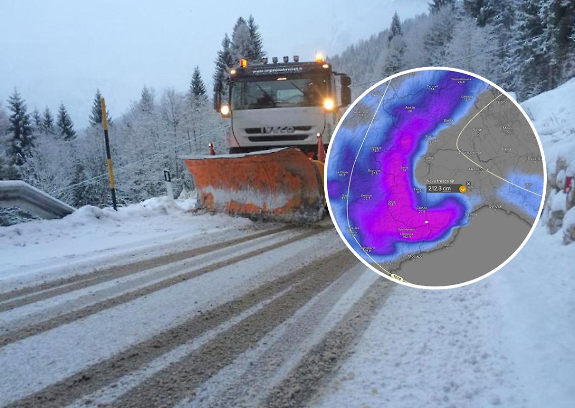 Sulle Alpi Marittime atteso un "carico di neve" come non si vedeva da anni