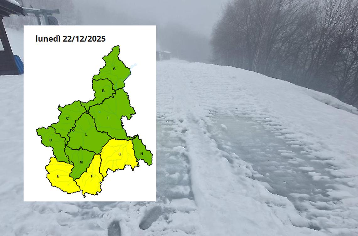 METEO - Arpa dirama "allerta gialla".  Attenzione al peggioramento nei giorni verso Natale