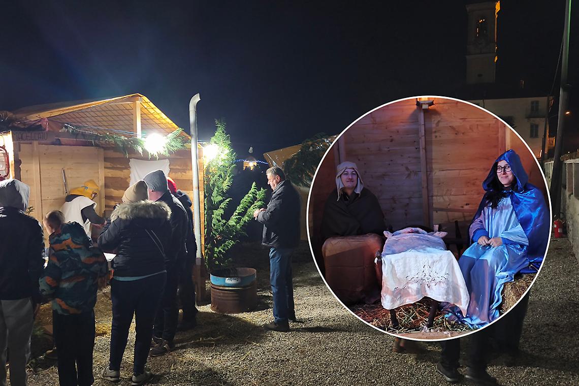 La piccola frazione che fa un meraviglioso presepe vivente nelle casette di legno