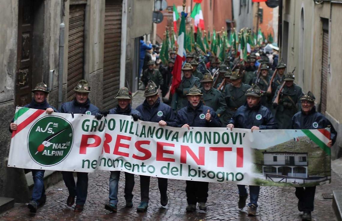 La delegazione del gruppo villanovese a Ceva per la commemorazione di Nowo Postojalowka