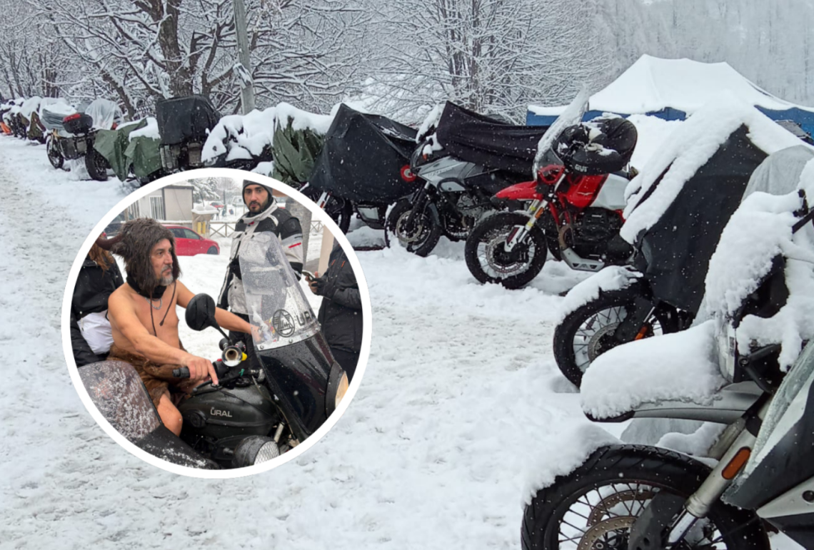 800 moto sepolte sotto la neve: bikers eroici da tutta Europa, al raduno "pi&ugrave; alto" d'Italia