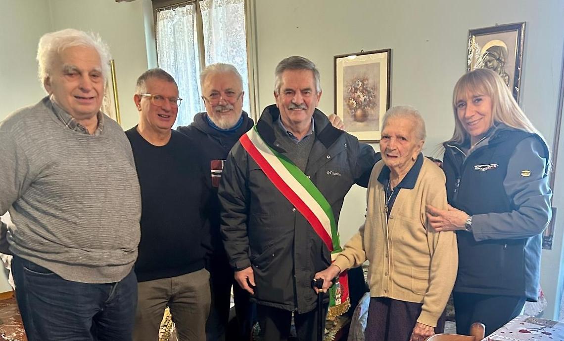 La signora Rita Compie 103 anni &egrave; la pi&ugrave; longeva del paese
