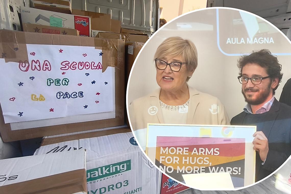 Matite al posto delle armi: il ponte di solidariet&agrave; tra due scuole