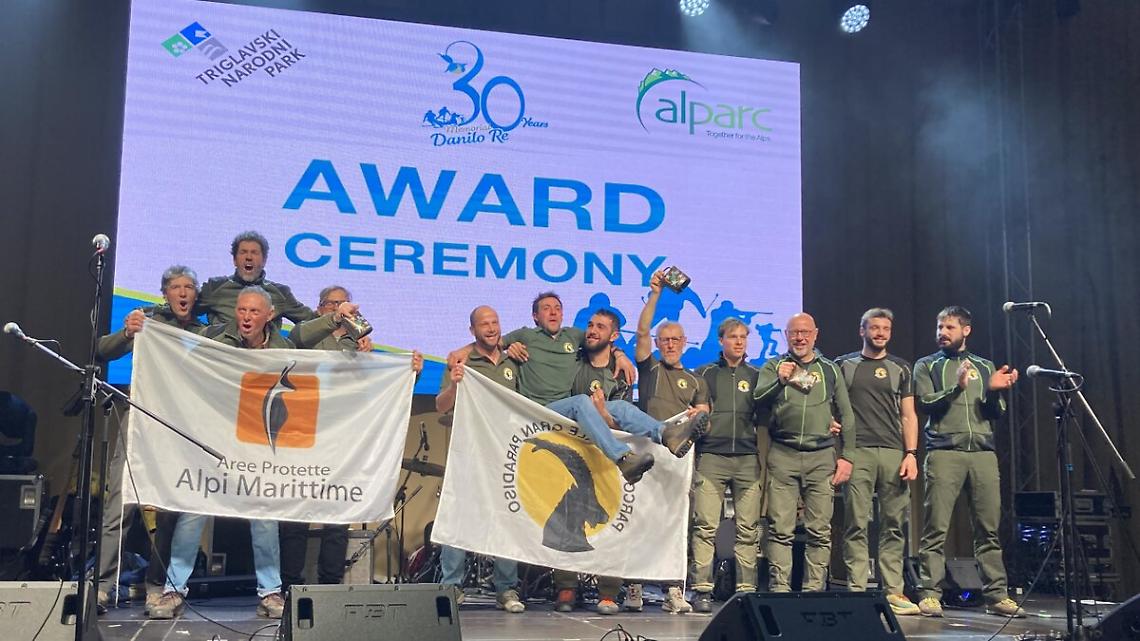 La squadra delle Alpi Marittime seconda alla "gara dei guardiaparco"