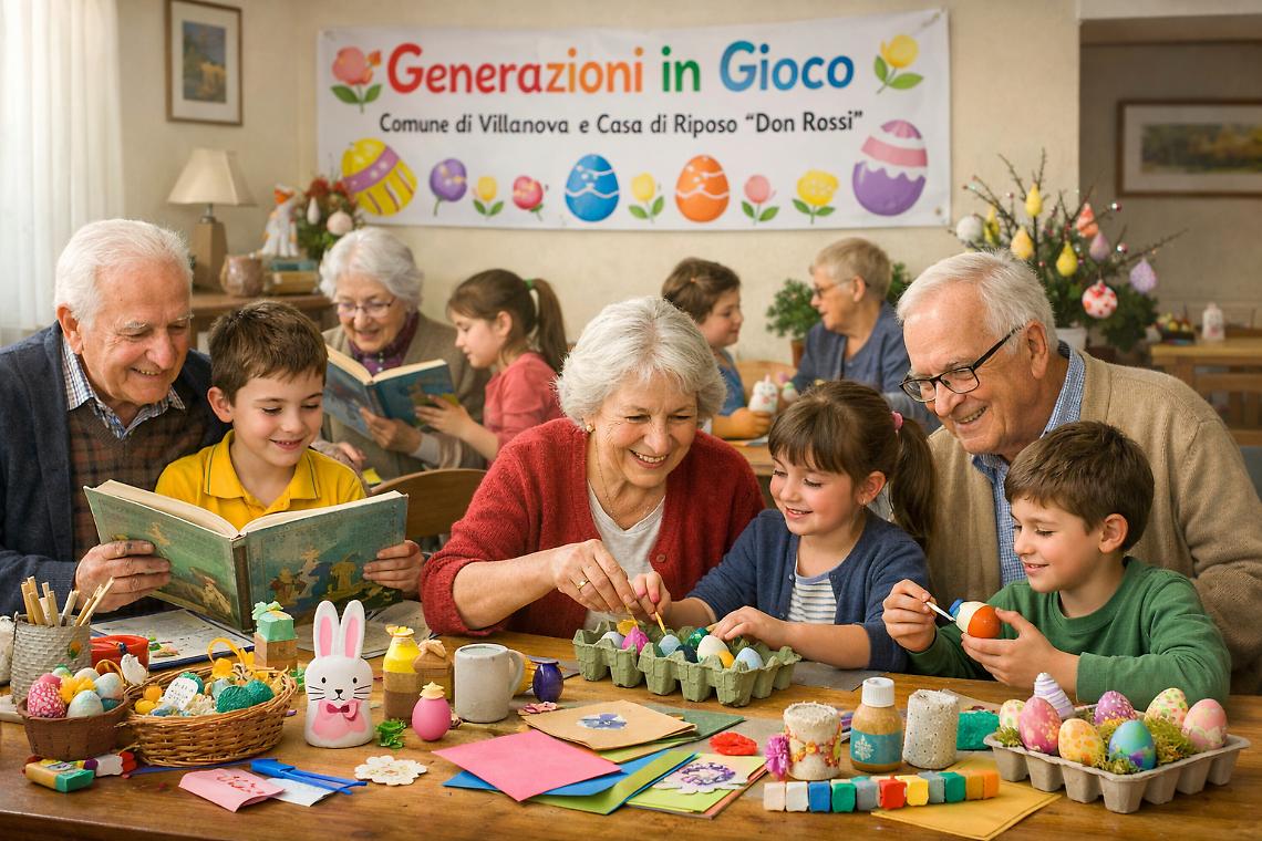 Le generazioni tornano a incontrarsi, tra storie e lavoretti pasquali