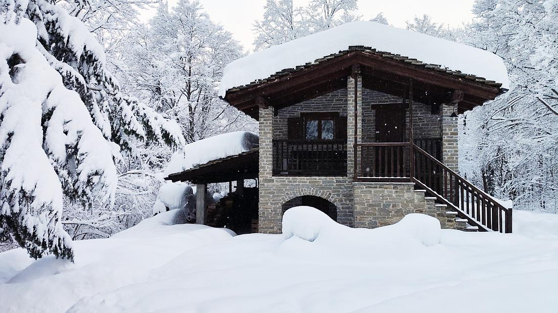 Villaggio d'Ardua: pi&ugrave; di un metro di neve in Valle Pesio
