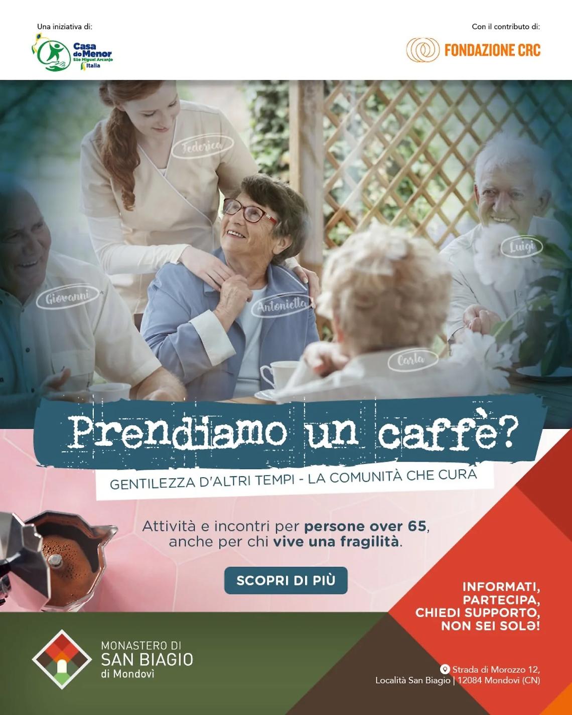 &ldquo;Prendiamo un caff&egrave;?&rdquo; al Monastero di San Biagio: un pomeriggio da trascorrere insieme 