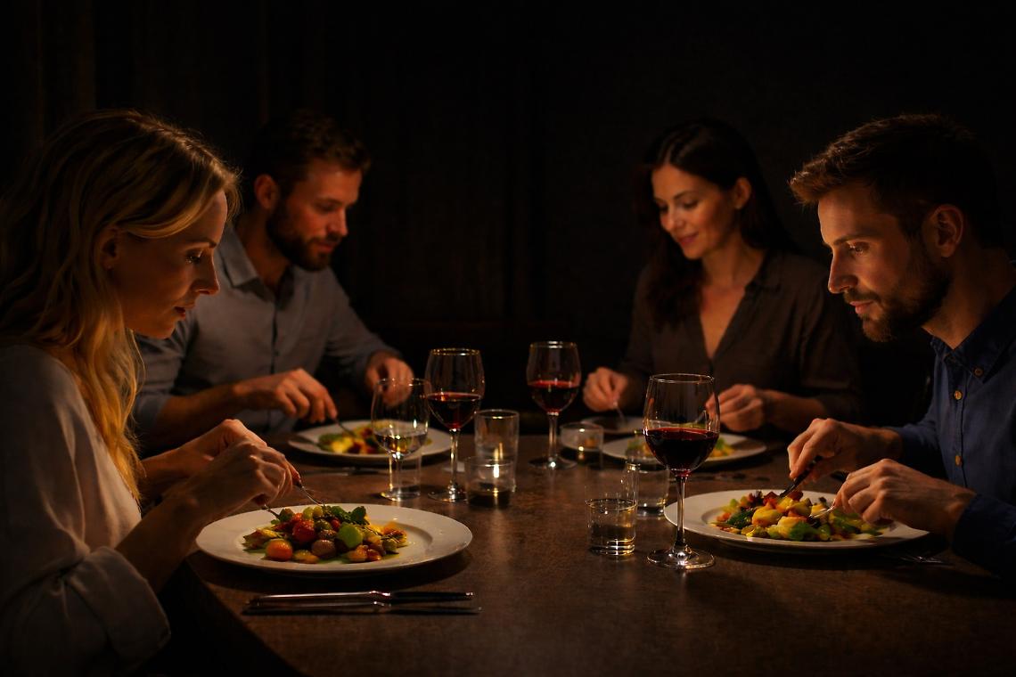 Chiudi gli occhi, apri il cuore: una cena al buio per capire davvero la cecit&agrave;