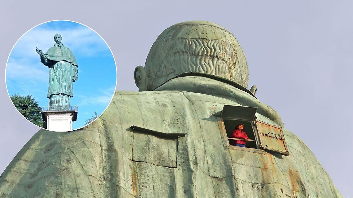 Il gigante che guarda il lago, come la Statua della Libert&agrave; guarda l&rsquo;oceano: riapre il San Carlone