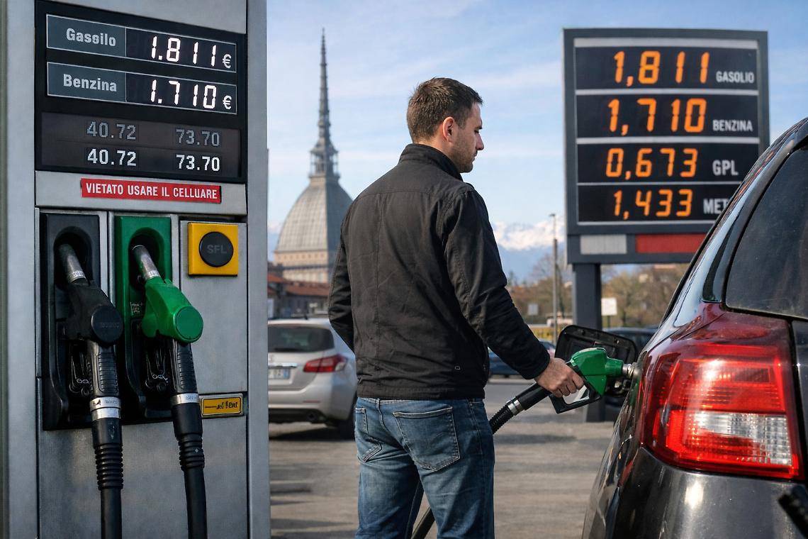 La guerra in Medio Oriente fa schizzare i prezzi di benzina e gasolio anche in Piemonte