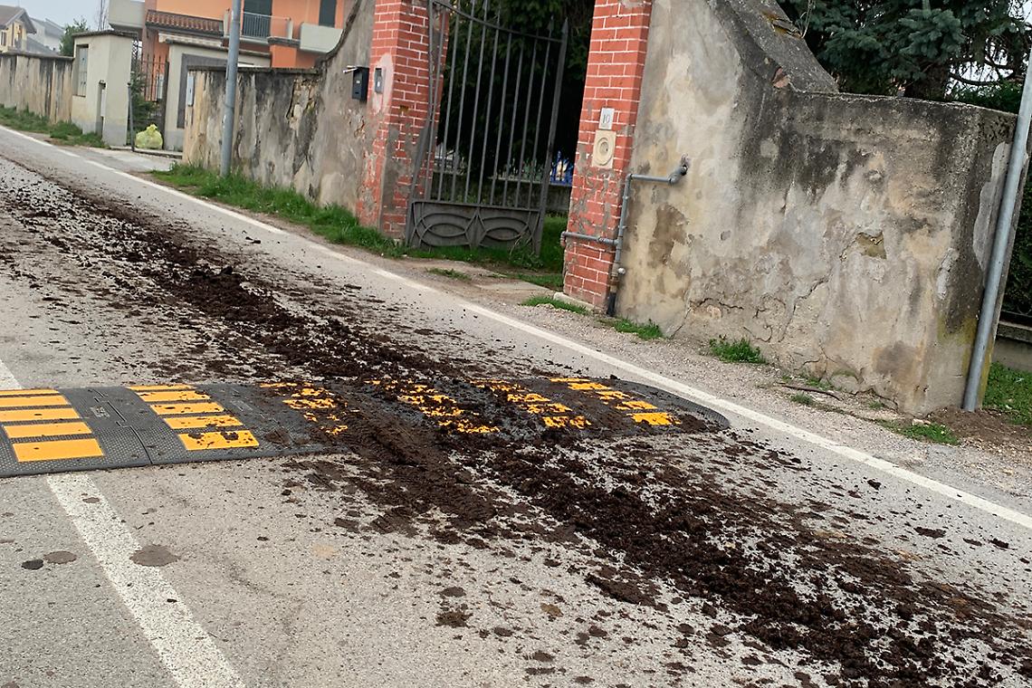 &laquo;Per l'ennesima volta una strisciata di letame sulla strada verso l'Ospedale&raquo;