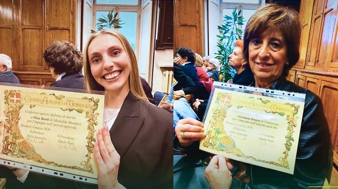 Donne in agricoltura: Elisa Boetti e Germana Borgna premiate dal Comizio Agrario di Mondov&igrave;