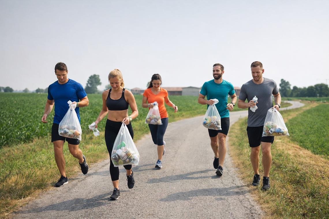 Correre (o passeggiare) raccogliendo rifiuti per strada: ecco la "Plogging run"