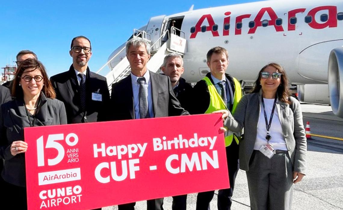 I 15 anni del volo Cuneo-Casablanca: Cuneo Airport celebra insieme a Air Arabia