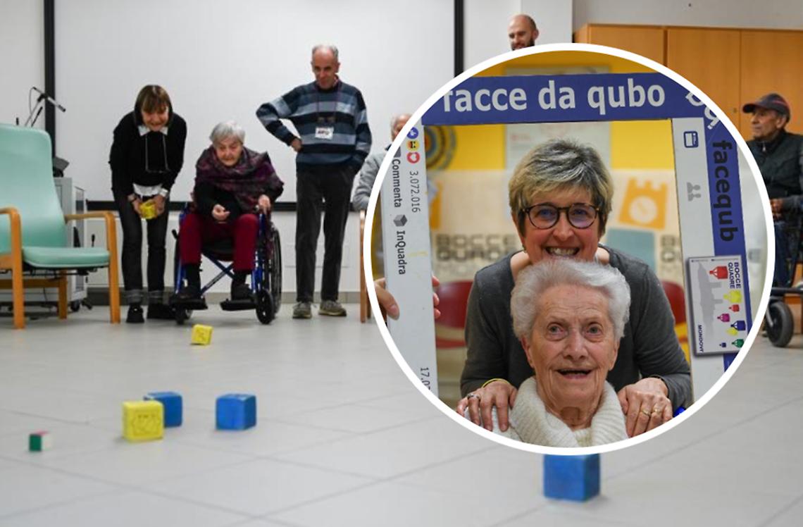 La solidariet&agrave; in Casa di riposo... rotola e rimbalza: &laquo;Facciamo giocare gli anziani con le bocce quadrate&raquo;