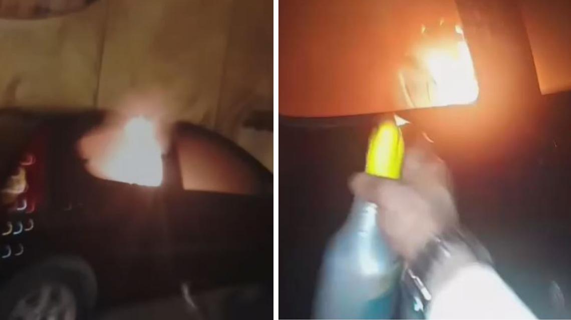 La notte di follia di un 19enne: incendia due auto e mette il video sui social